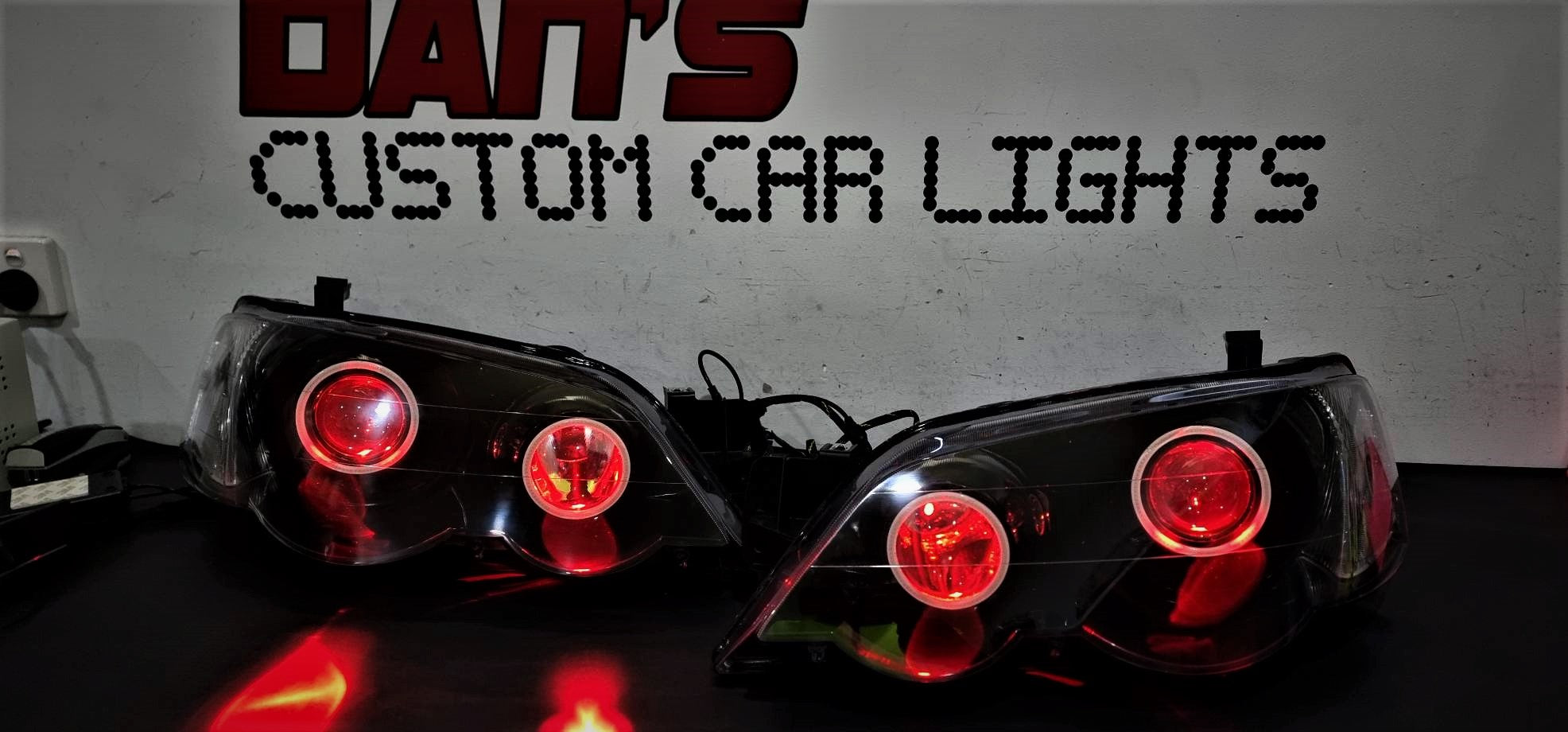 Ford Falcon BA XR6/XR8 Headlights with LED Projector, MultiColored Hal