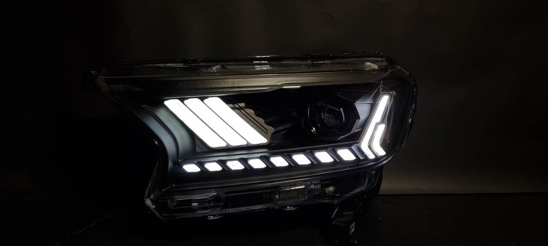 Ford Ranger PX2 PX3 MK2 MK3 2015-2021 LED Projector Sequential Start up DRL Wildtrak Raptor Mustang Style Headlights