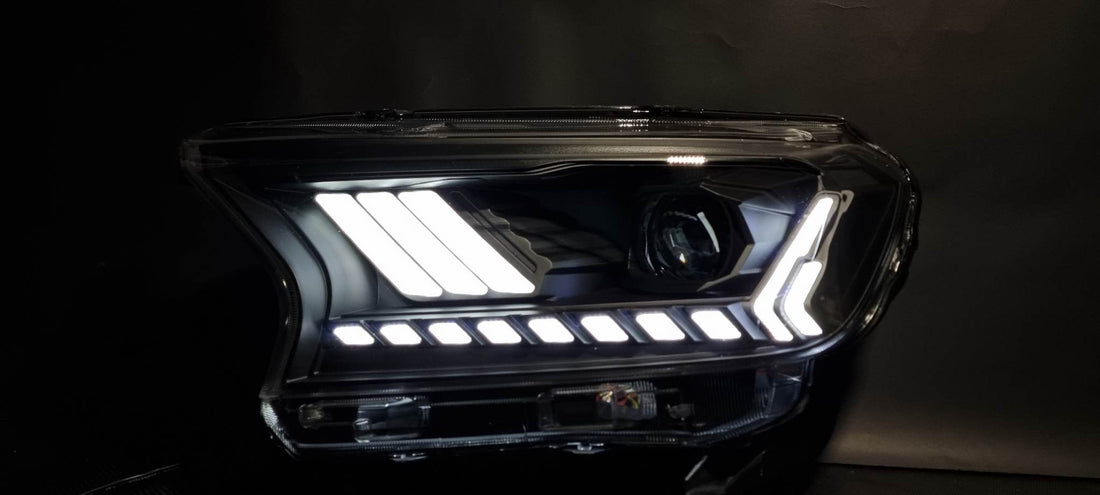 Ford Ranger PX2 PX3 MK2 MK3 2015-2021 LED Projector Sequential Start up DRL Wildtrak Raptor Mustang Style Headlights