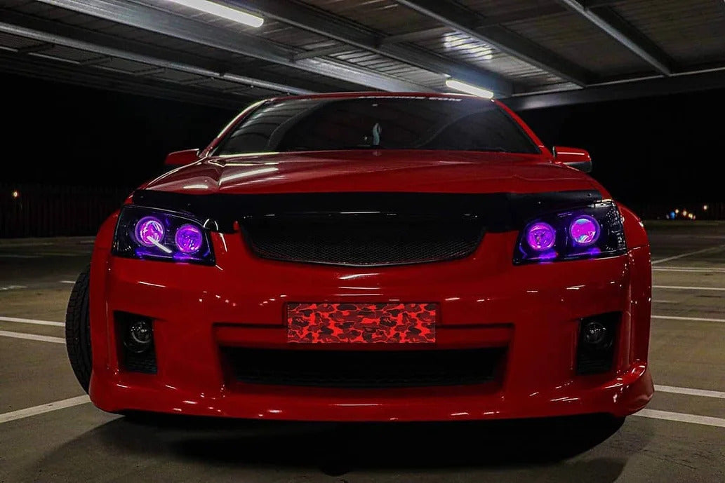 Holden VE Commodore S1 with Quad Halo Rings, Quad Demon Eyes and Matching Fog Lights
