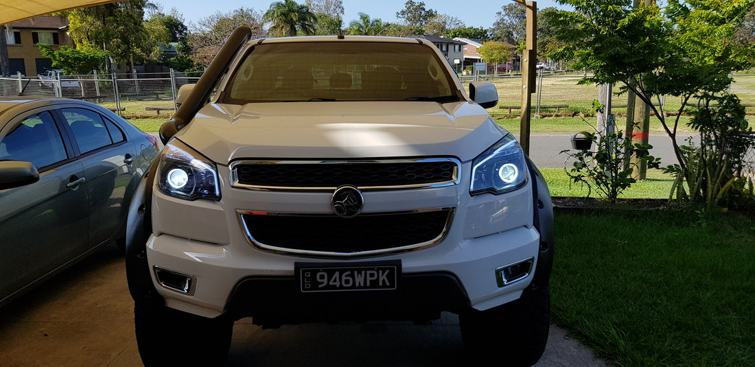 Holden RG Colorado LTZ Headlights with Switchback Halo Rings and ...