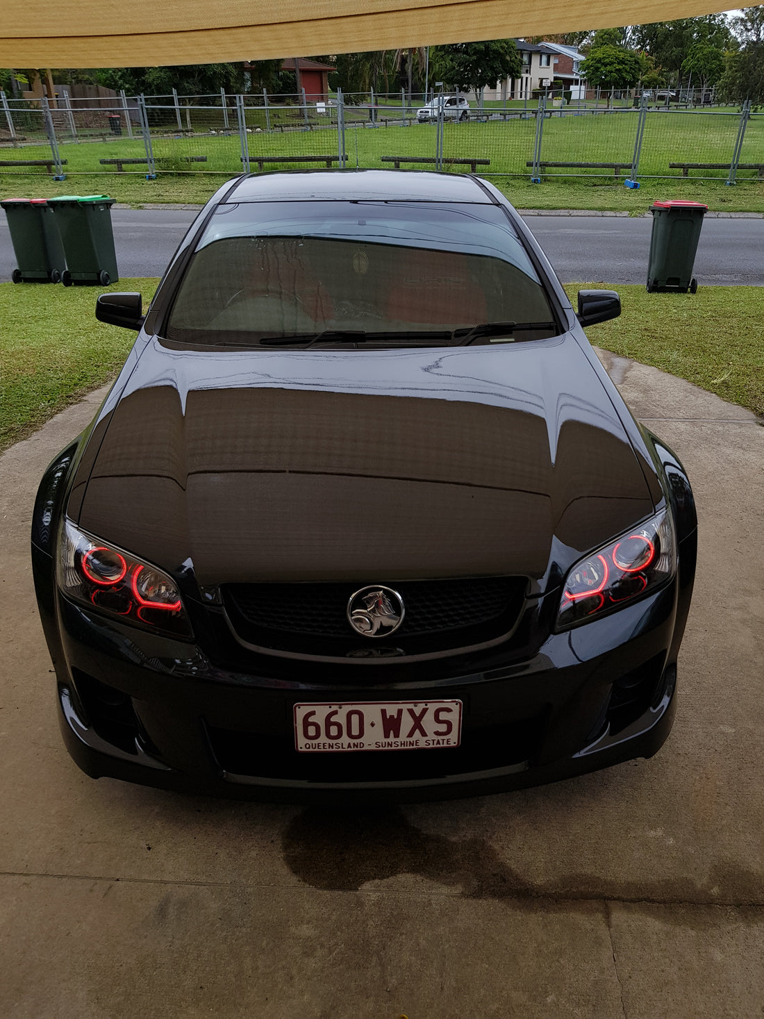 Holden VE Commodore S1 Projector Headlights w/ Quad RGB "ROUND and U SHAPE" Halo Rings