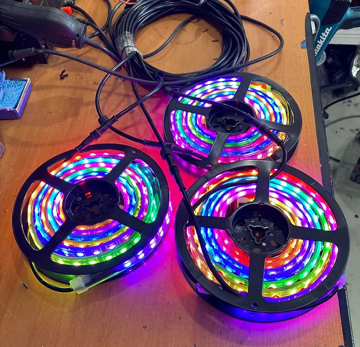 Underglow Chasing DOUBLE ROW LED Strips Lighting Kit App Controlled