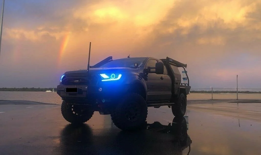 Ford Ranger PX2/PX3/Wildtrak Mustang Style Projector Headlights w/ RGB ...