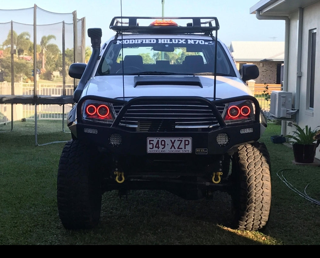 Toyota Hilux N70 200511 Clear Style DRL Headlights with Quad RGB — free download