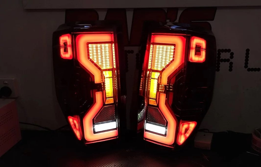 Ford Ranger Smoked LED Sequential Tail Lights Wildtrak Style PX Series ...