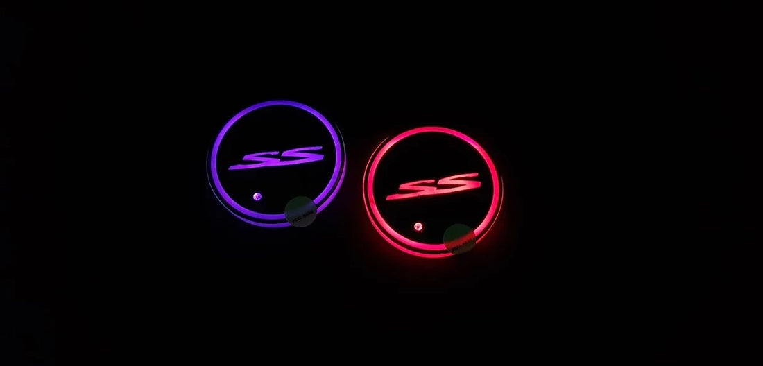 SS RGB LED Cup Coasters - Dan's Custom Car Lights 