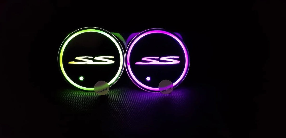 SS RGB LED Cup Coasters - Dan's Custom Car Lights 